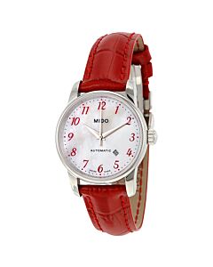 Women's Baroncelli Leather Mother of Pearl Dial Watch