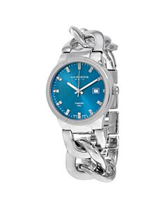 Women's Base Metal Turquoise sunray Dial
