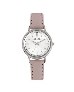 Women's Berlin Genuine Leather Silver-tone Dial Watch