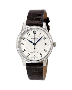 Women's Boheme (Alligator) Leather Silver White Guilloche Dial Watch