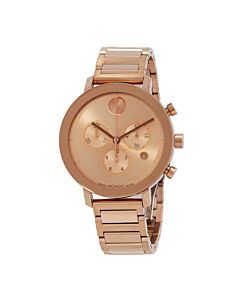 Women's BOLD Evolution Chronograph Stainless Steel Carnation Gold Dial Watch