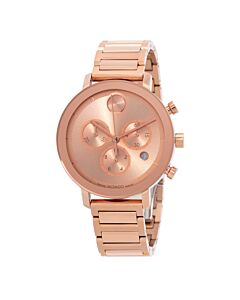 Women's Bold Evolution Chronograph Stainless Steel Rose Gold-tone Dial Watch