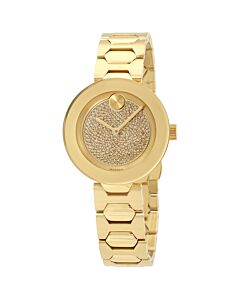 Women's Bold Stainless Steel Pave Crystal Dial