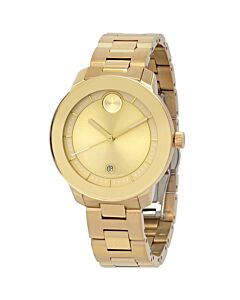 Women's Bold Verso Stainless Steel Gold Dial Watch