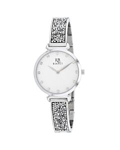 Women's Brillare Stainless Steel White Dial Watch