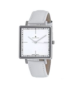 Women's Callista Leather White Dial Watch