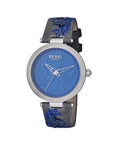 Women's Carroll Gardens Canvas covered Leather Navy Dial Watch