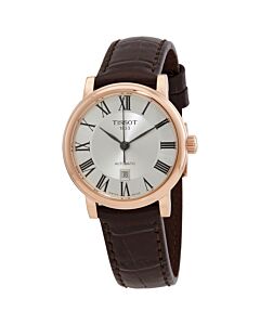 Women's Carson Leather Silver Dial Watch