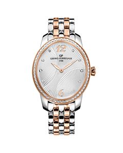 Women's Cat's Eye 18kt Rose Gold and Stainless Steel Silver Dial Watch