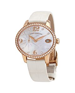 Women's Cat's Eye (Crocodile) Leather Mother of Pearl Dial Watch