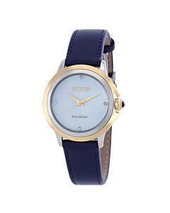 Women's Ceci Leather Mother of Pearl Dial Watch