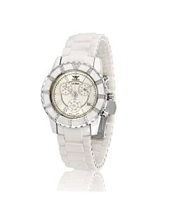 Women's Ceramic Chronograph Ceramic White Dial Watch