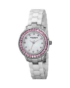 Women's White Ceramic Mother of Pearl Dial