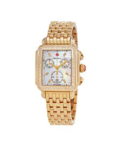 Women's Chronograph Stainless Steel White Mother of Pearl Dial Watch