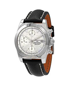 Women's Chronomat 38 Chronograph Leather Mother of Pearl Dial Watch