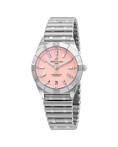 Women's Chronomat Stainless Steel Pink Dial Watch
