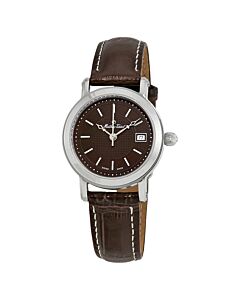 Women's City Leather Brown Dial Watch