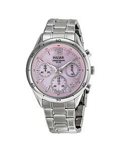 Women's Classic Chronograph Stainless Steel Pink Dial Watch
