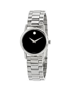 Women's Classic Museum Stainless Steel Black Dial Watch