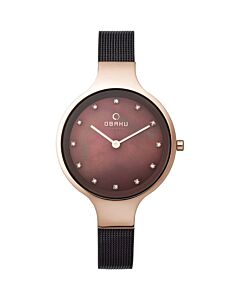 Women's Classic Stainless Steel Brown Dial Watch