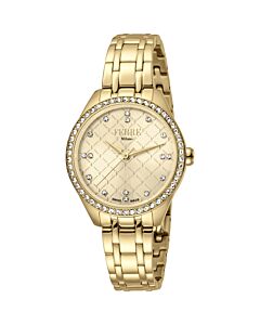 Women's Classic Stainless Steel Gold-tone Dial Watch