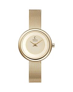 Women's Classic Stainless Steel Gold-tone Dial Watch