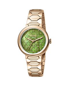 Women's Classic Stainless Steel Green Dial Watch
