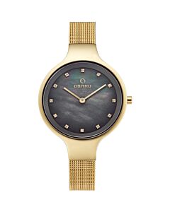 Women's Classic Stainless Steel Mother of Pearl Dial Watch