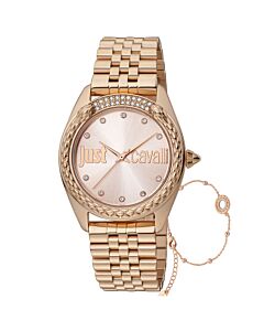 Women's Classic Stainless Steel Rose Gold-tone Dial Watch