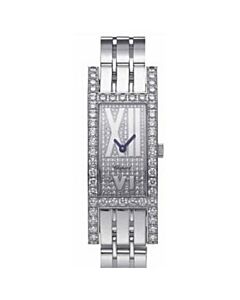 Women's Classique Femme White Gold Stainless Steel Diamond Dial Watch