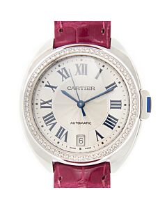Women's Cle Fuchsia Pink Alligator Leather Flinque Dial