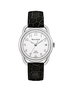 Women's Commodore Leather White Dial Watch