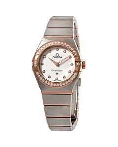 Women's Constellation Manhattan Stainless Steel with 18kt Sedna Gold Bars Silver Dial Watch
