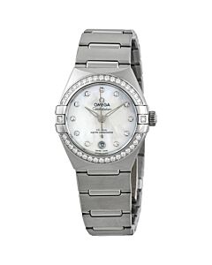 Women's Constellation Stainless Steel Mother of Pearl Dial Watch