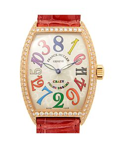 Women's Crazy Hours Alligator Leather Silver-tone Dial Watch