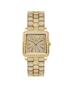 Women's Cristal Stainless Steel set with Swarvoski Crystal Gold (Crystal Pave) Dial Watch