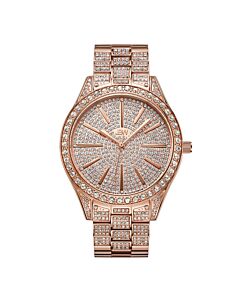 Women's Cristal 18K Rose Gold-Plated Stainless steel Rose Gold Dial