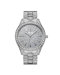 Women's Cristal Stainless Steel Silver (Diamond Pave) Dial Watch
