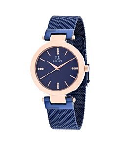 Women's Cristallo Stainless Steel Mesh Blue Dial Watch