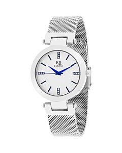 Women's Cristallo Stainless Steel Mesh Silver Dial Watch
