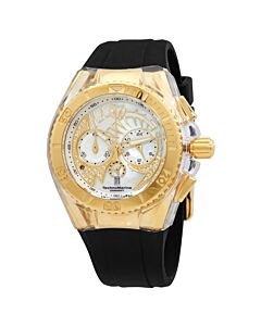 Women's Cruise Chronograph Silicone Mother of Pearl (Crystal-set) Dial Watch