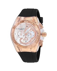 Women's Cruise Chronograph Silicone White Mother of Pearl (Crystal-set) Dial Watch