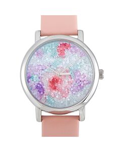 Women's Crystal Bloom Leather Swarovski Crystal (Floral Motif) Dial Watch
