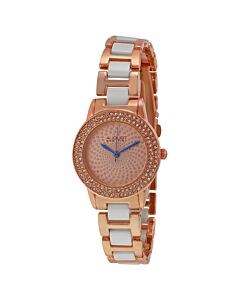 Women's Rose Tone Dial Rose Tone Metal with White Inserts