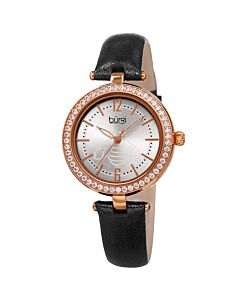 Women's Genuine Leather Silver Dial