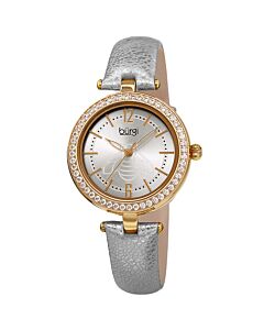 Women's Genuine Leather Silver Dial