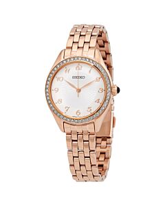 Womens-Crystal-Stainless-Steel-White-Dial-Watch