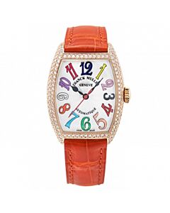 Women's Curvex Alligator Leather Silver Dial Watch