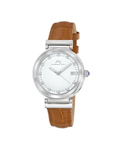 Women's Dahlia Genuine Leather White Dial Watch