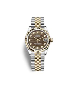 Women's Datejust 31 Stainless Steel and 18kt Yellow Gold Jubilee Black Mother of Pearl Dial